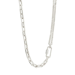 BE CABLE CHAIN NECKLACE - silver