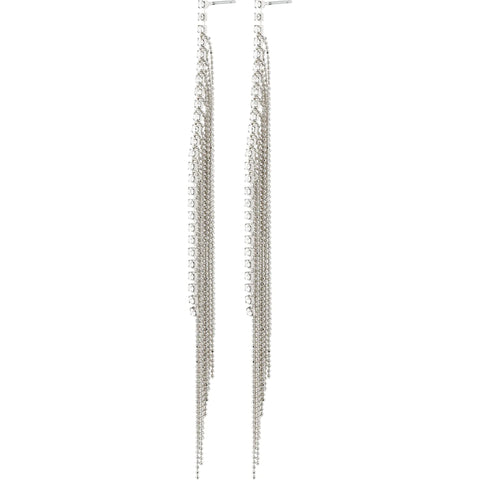 ANE CRYSTAL WATERFALL EARRINGS SILVER PLATED