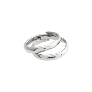 ADDISON RECYCLED RING 2-IN-1 SET SILVER PLATED