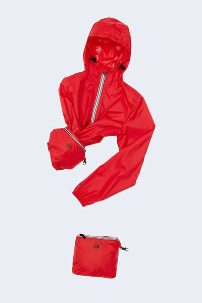 Sloane - Mint Full Zip Packable Rain Jacket