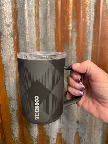 Coffee Mug - Grey Buffalo Plaid