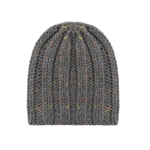 Speckled Chucky Ribbed Beanie - Charcoal