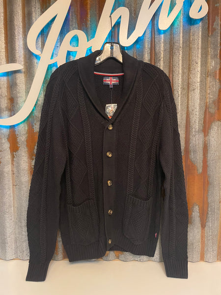 Black Button Front Cardigan