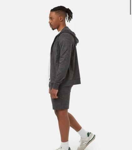 Active Soft Knit Zip Up- Grey Space Dye