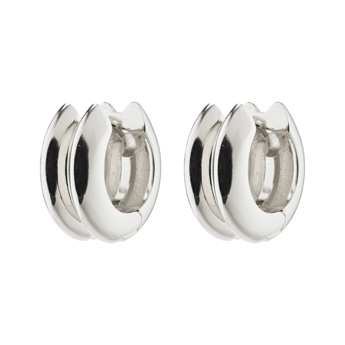 REFLECT RECYCLED HOOP EARRINGS SILVER PLATED