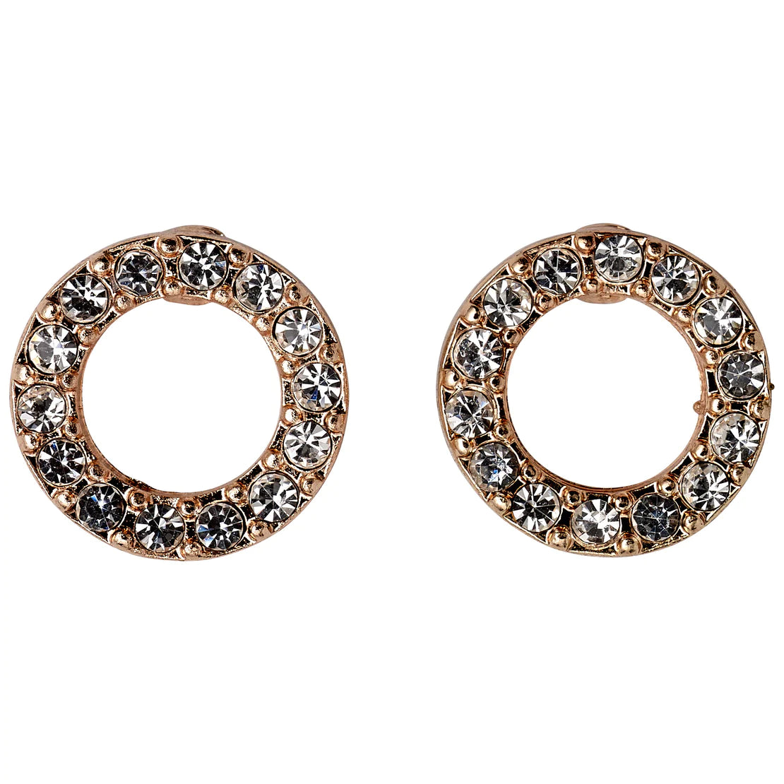 EARRING VICTORIA ROSE GOLD PLATED CRYSTAL