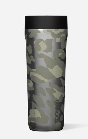 COMMUTER CUP INSULATED TRAVEL COFFEE MUG- Snow Leopard