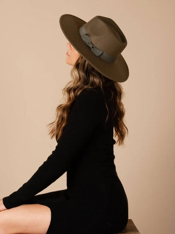 Ariel II Vegan Felt Rancher-OLIVE
