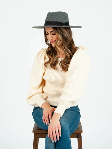 Ariel II Vegan Felt Rancher-Heather Charcoal