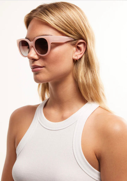 LUNCH DATE SUNGLASSES- Blush Pink Polarized