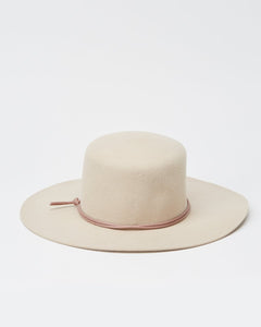 Harlow Boater Hat -Oatmeal