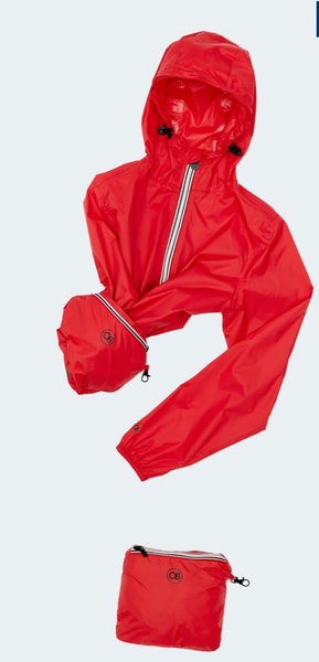 O8 Lifestyle - Womens Full Zip Packable Rain Jacket