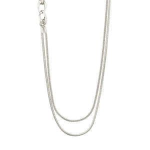 SOLIDARITY RECYCLED SNAKE CHAIN NECKLACE SILVER PLATED